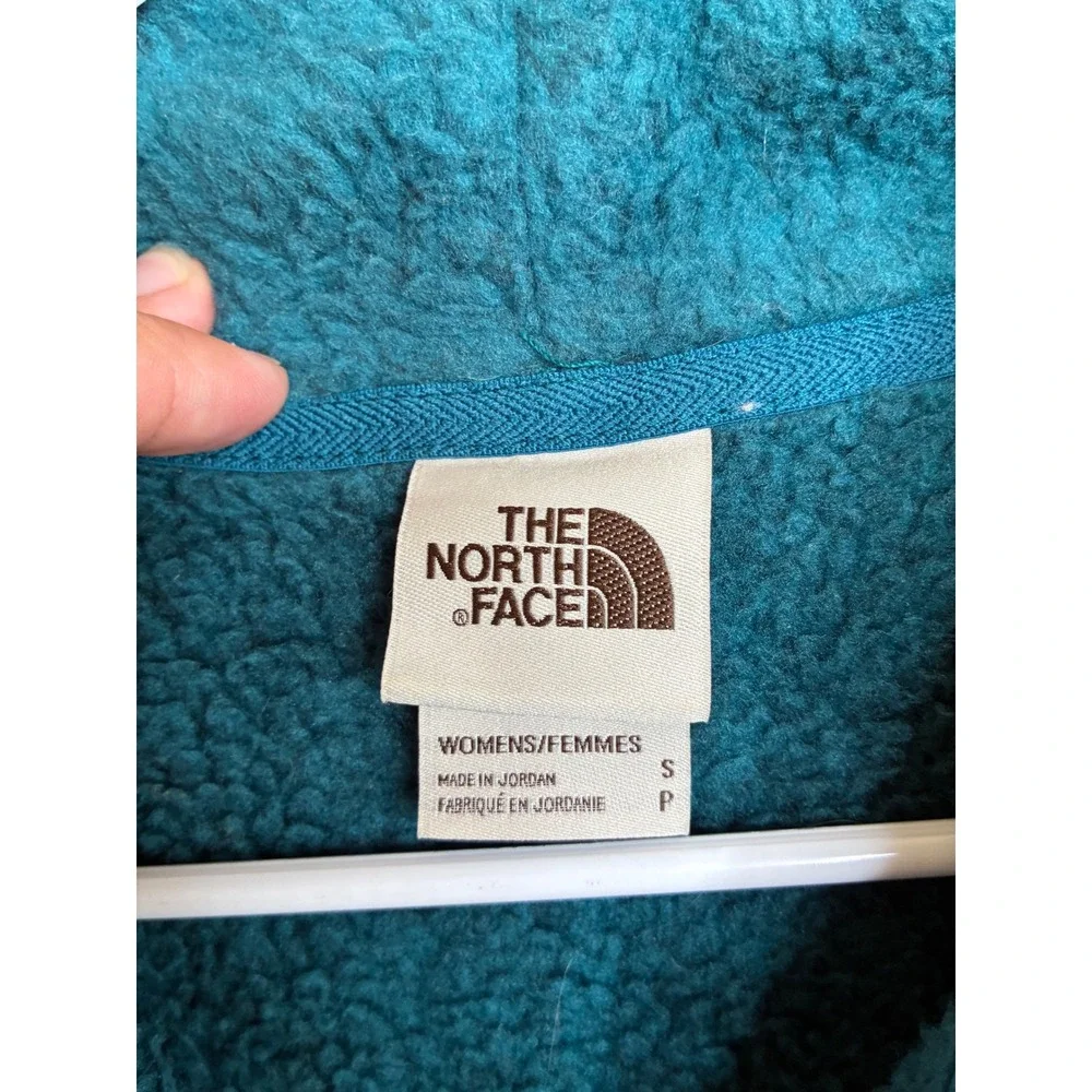 The North Face Womens Crescent Full Zip Fleece Jacket Teal Heather Small 7784
